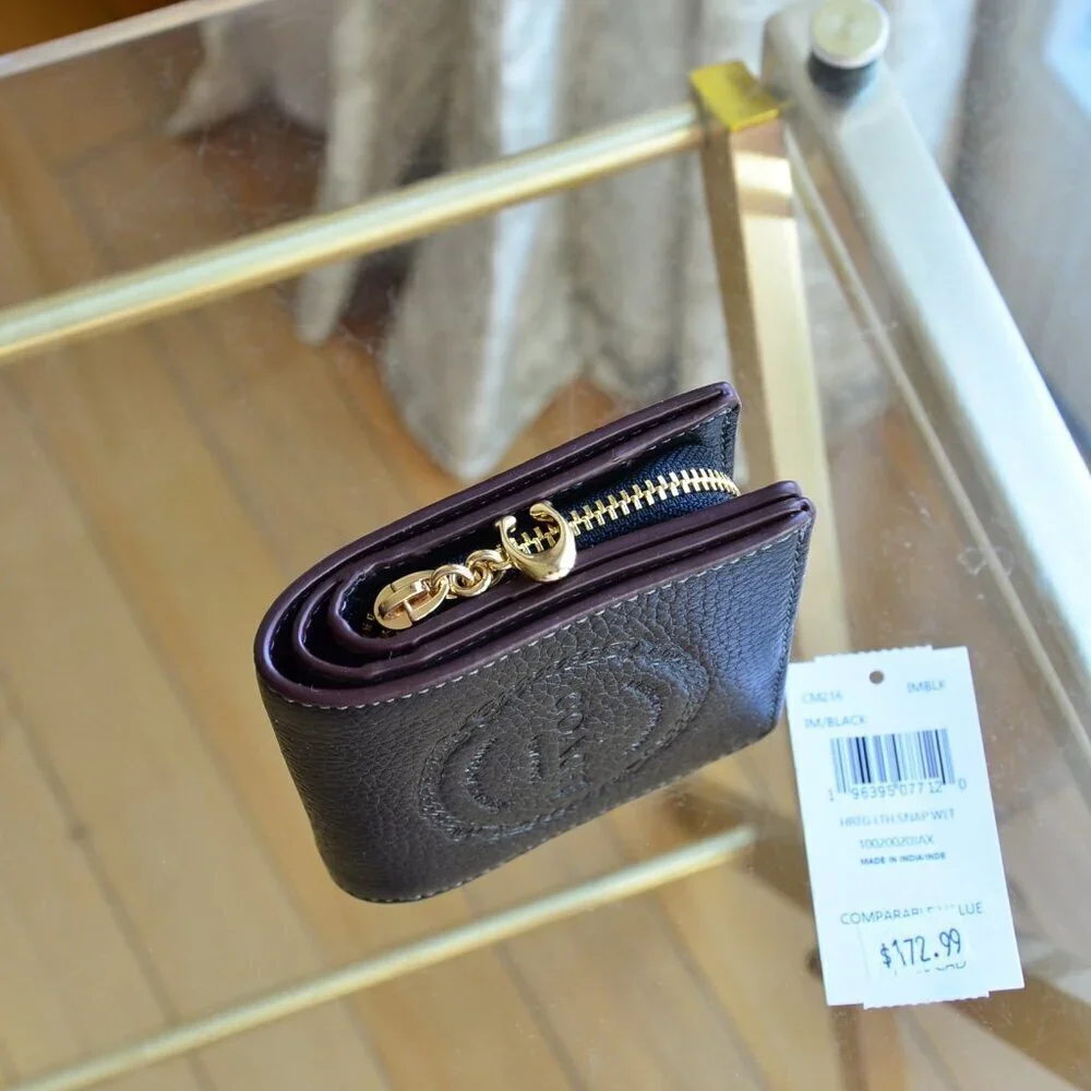 Coach CM216 SNAP WALLET WITH COACH HERITAGE